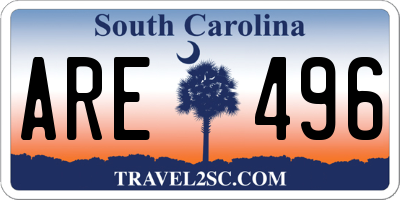 SC license plate ARE496