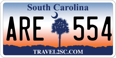 SC license plate ARE554