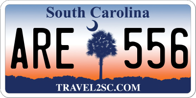 SC license plate ARE556