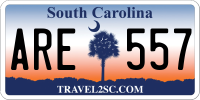 SC license plate ARE557