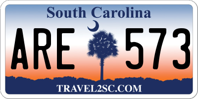 SC license plate ARE573