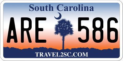 SC license plate ARE586