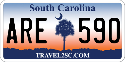 SC license plate ARE590