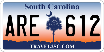SC license plate ARE612