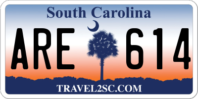 SC license plate ARE614