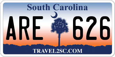 SC license plate ARE626