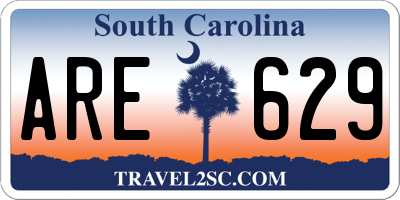 SC license plate ARE629