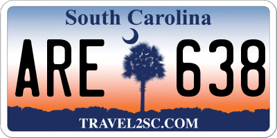 SC license plate ARE638