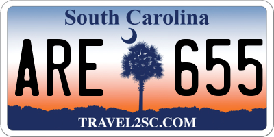 SC license plate ARE655