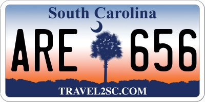 SC license plate ARE656