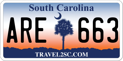 SC license plate ARE663