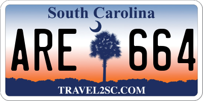 SC license plate ARE664