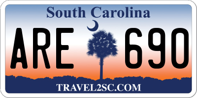 SC license plate ARE690
