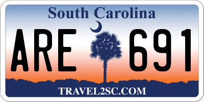 SC license plate ARE691