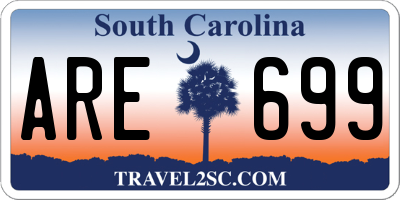 SC license plate ARE699