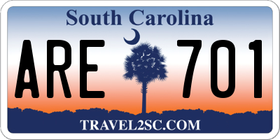 SC license plate ARE701