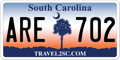 SC license plate ARE702
