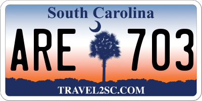 SC license plate ARE703