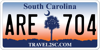 SC license plate ARE704