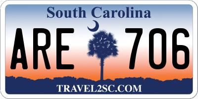 SC license plate ARE706