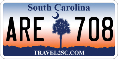 SC license plate ARE708