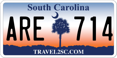 SC license plate ARE714