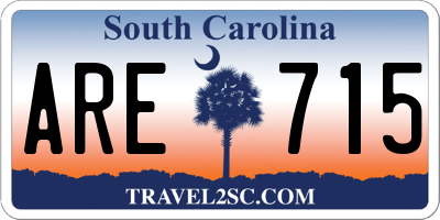 SC license plate ARE715