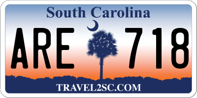 SC license plate ARE718