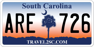 SC license plate ARE726