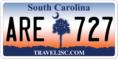 SC license plate ARE727
