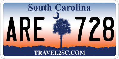SC license plate ARE728