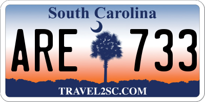 SC license plate ARE733