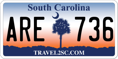 SC license plate ARE736