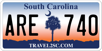 SC license plate ARE740