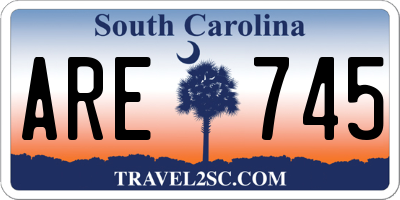 SC license plate ARE745