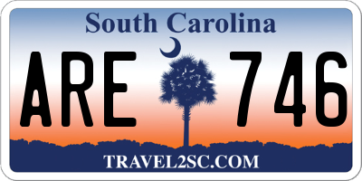 SC license plate ARE746