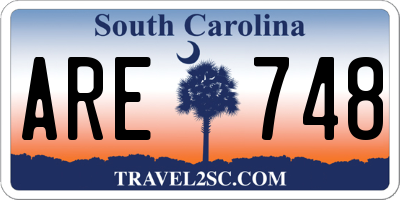 SC license plate ARE748