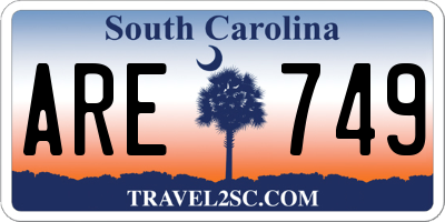 SC license plate ARE749