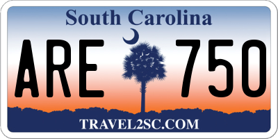 SC license plate ARE750