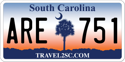 SC license plate ARE751