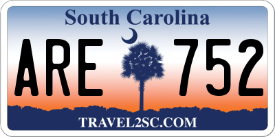 SC license plate ARE752