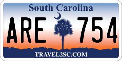 SC license plate ARE754