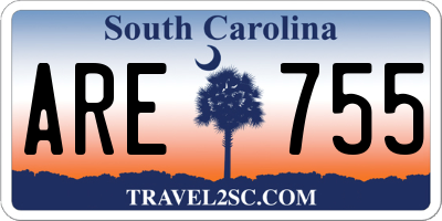 SC license plate ARE755