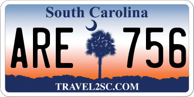 SC license plate ARE756