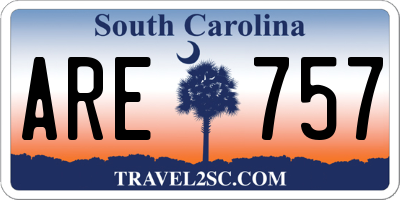 SC license plate ARE757
