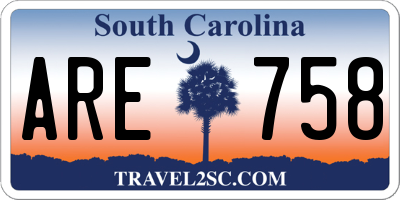 SC license plate ARE758