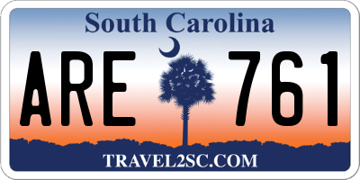 SC license plate ARE761