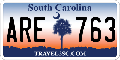 SC license plate ARE763