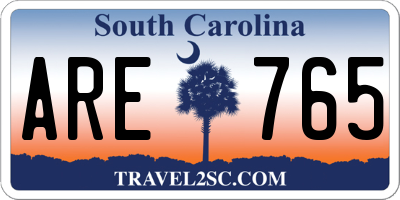 SC license plate ARE765
