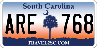 SC license plate ARE768
